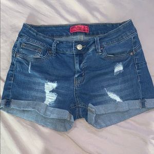 ripped jean shorts